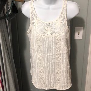 Gap white lace blouse size small